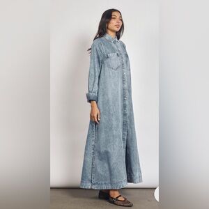 Bohemian Traders DENIM MAXI SHIRT DRESS